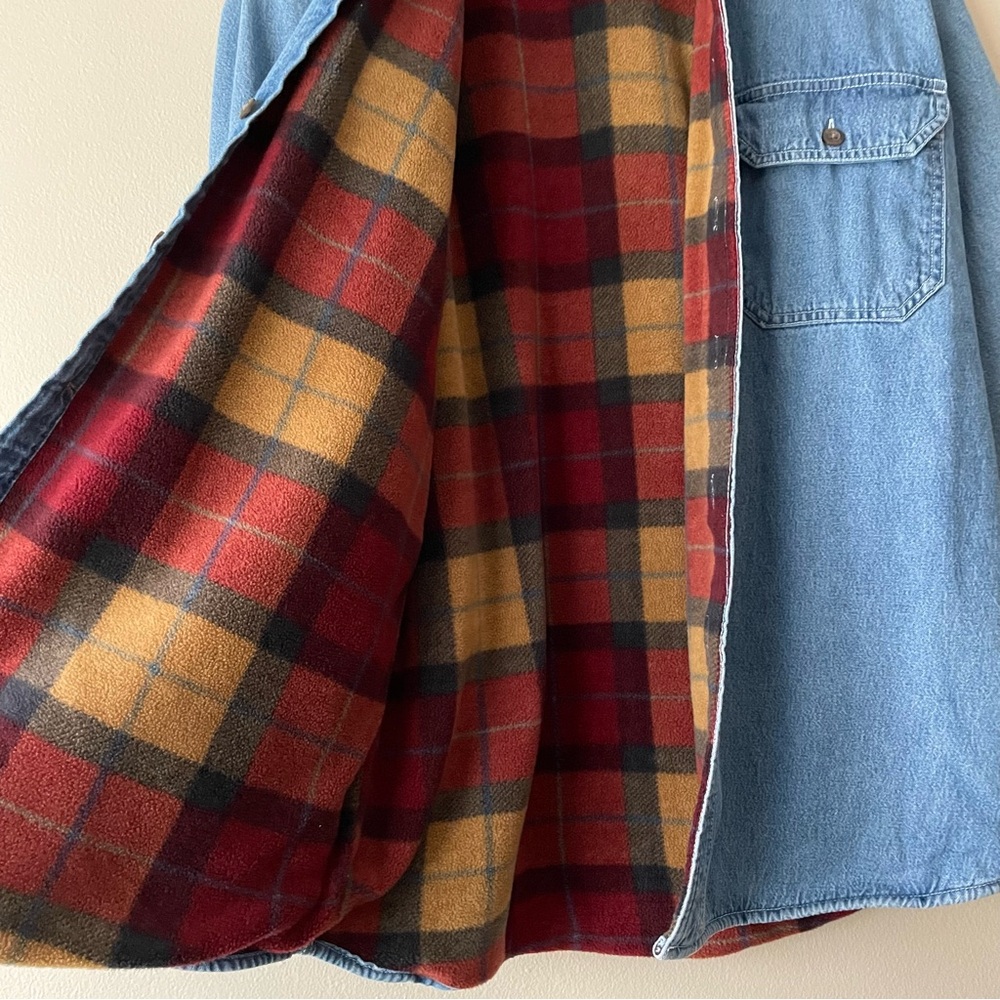Vintage Denim Blanket Lined Jacket Shacket Men’s M - Picture 3 of 7